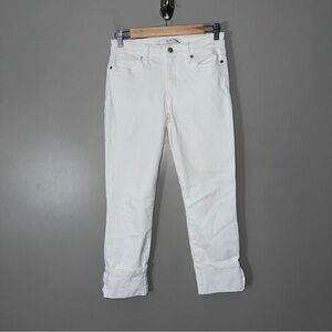 Joes jeans cuffed white capri pants